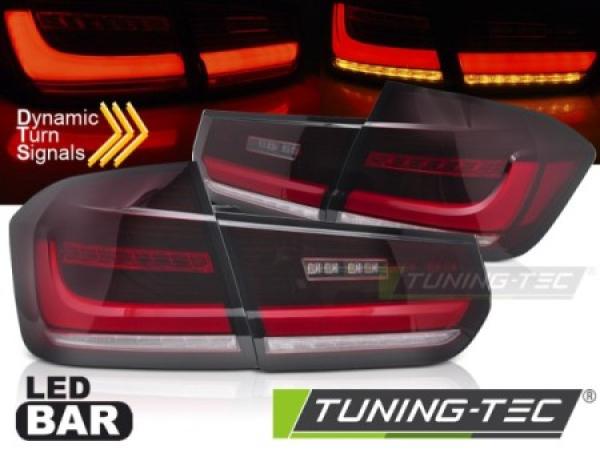 Voll LED Rückleuchten passend für BMW F30 Limo Bj. 11-19 Rot/Chrom dynamischer Blinker
