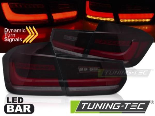 Voll LED Rückleuchten passend für BMW F30 Limo Bj. 11-19 Rot/Smoke dynamischer Blinker