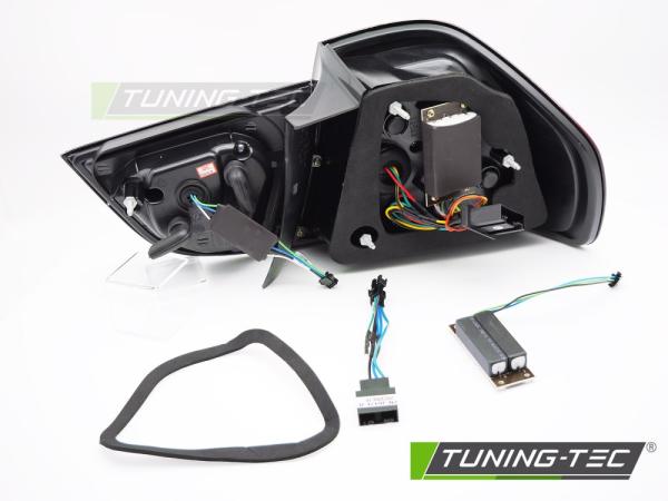 Voll LED Lightbar Rückleuchten passend für BMW E90 LCI Limo Bj. 08-12 Rot/Smoke
