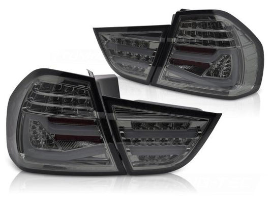 Voll LED Lightbar Rückleuchten passend für BMW E90 LCI Limo Bj. 08-12 Smoke