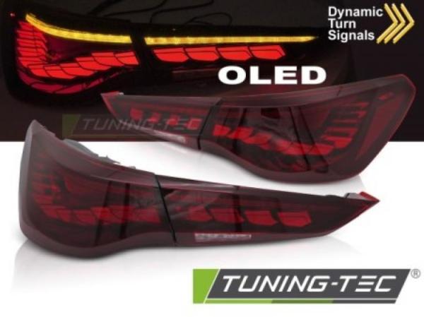 OLED VOLL LED Rückleuchten Set passend für BMW 4er G22/G23 Coupe/Cabrio 20+ kirschrot mit dyn. Blinker