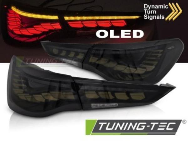 OLED VOLL LED Rückleuchten Set passend für BMW 4er G22/G23 Coupe/Cabrio 20+ schwarz/rauch mit dyn. Blinker