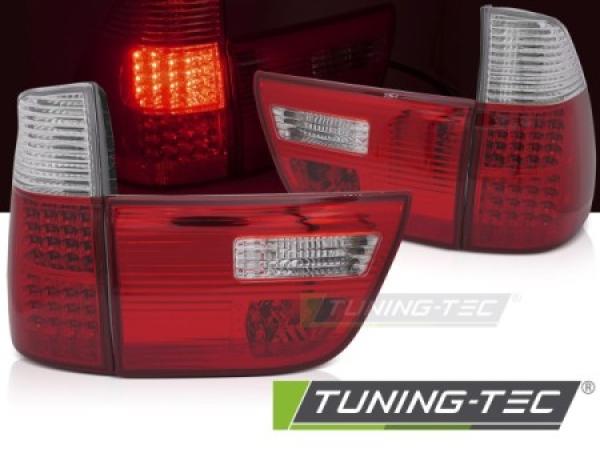LED Rückleuchten passend für BMW X5 E53 Bj. 99-03 Rot/Chrom
