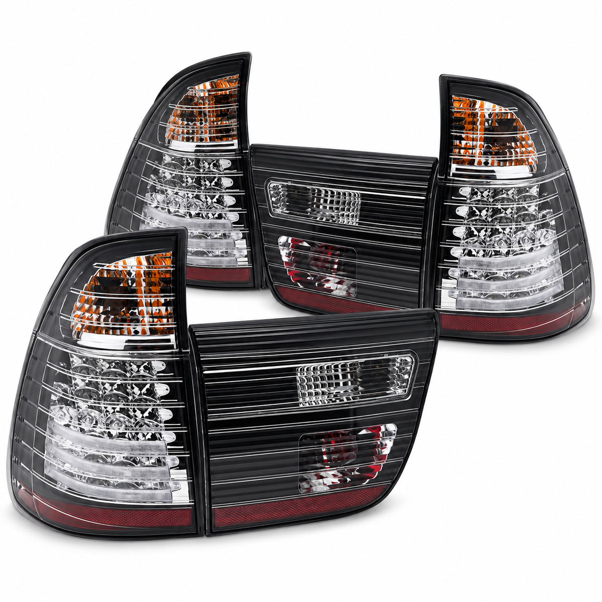 LED Rückleuchten passend für BMW X5 E53 09/1999–10/2003 Schwarz