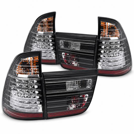 LED Rückleuchten passend für BMW X5 E53 09/1999–10/2003 Schwarz