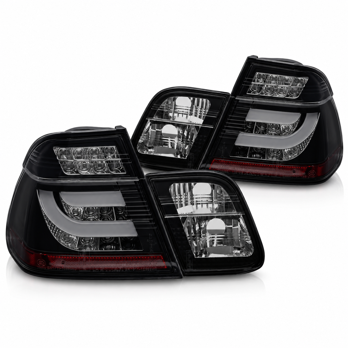 LED Rückleuchten passend für BMW E46 1998–2001 Limousine Schwarz/Smoke
