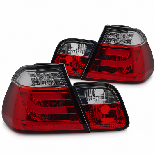 LED Rückleuchten passend für BMW E46 1998–2001 Limousine Rot/Smoke