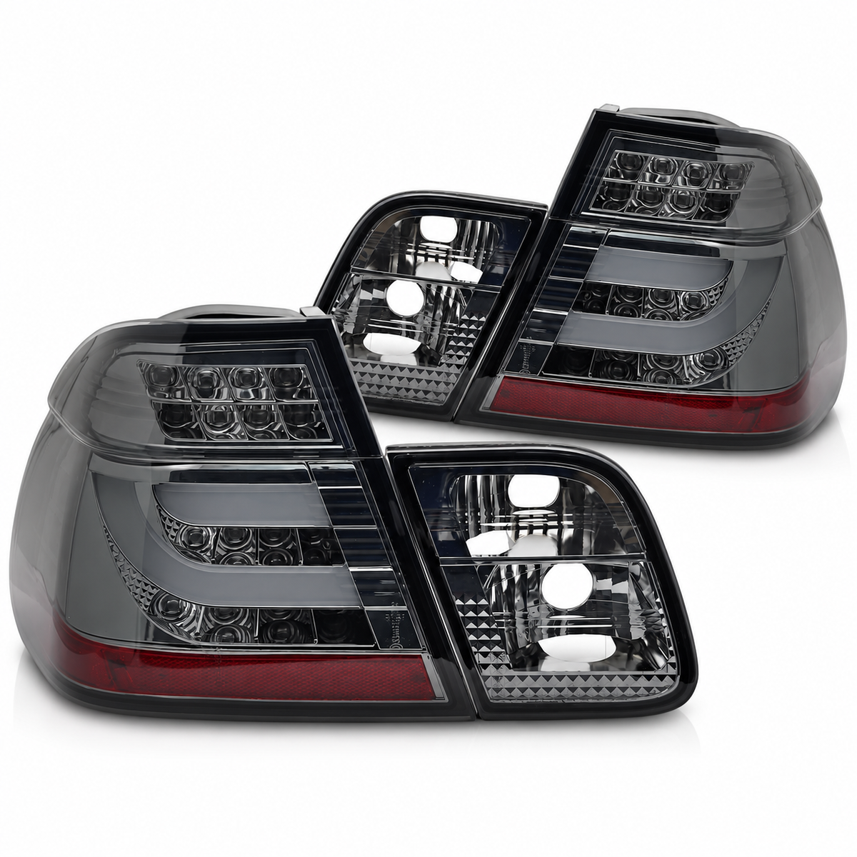 LED Rückleuchten passend für BMW E46 2001–2005 Limousine Smoke
