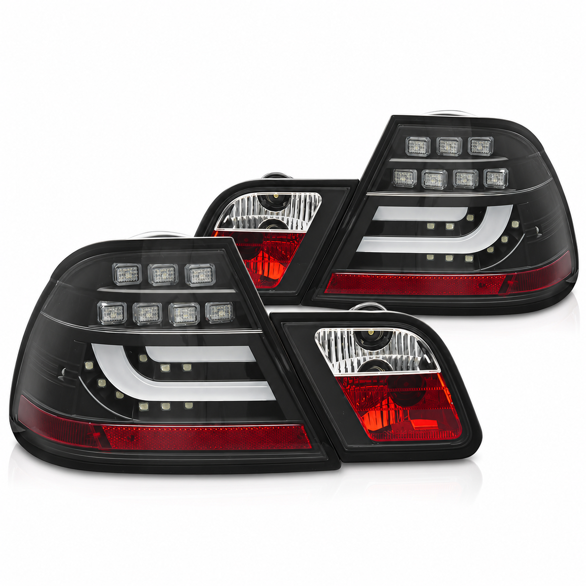 LED Rückleuchten passend für BMW E46 1999–2003 Coupé Schwarz