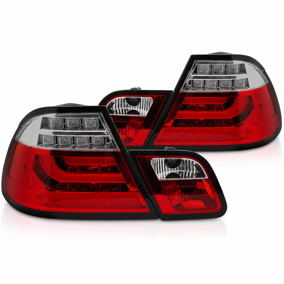 LED Rückleuchten passend für BMW E46 1999–2003 Coupé Rot/Smoke