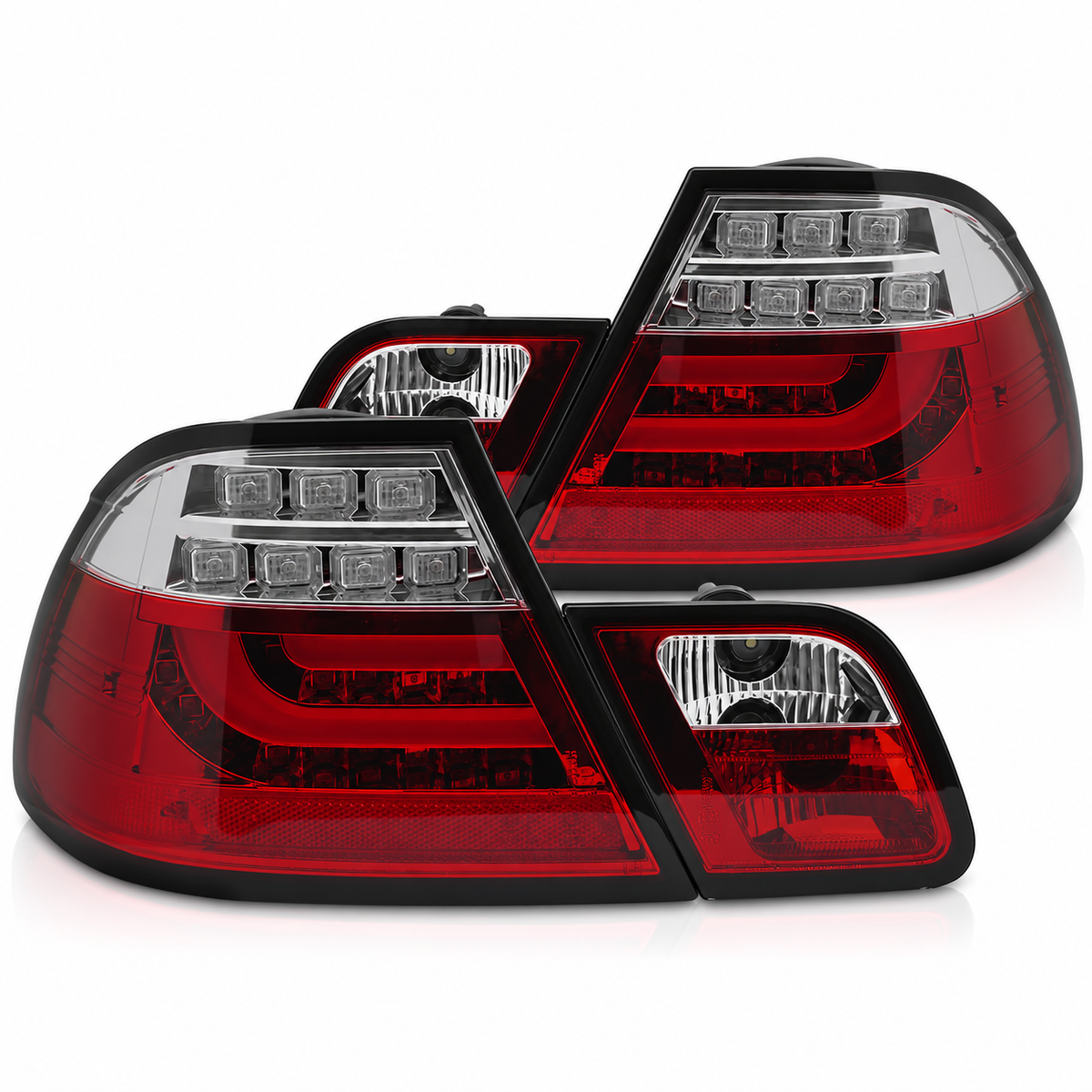 LED Rückleuchten passend für BMW E46 2003–2006 Coupé Rot/Smoke