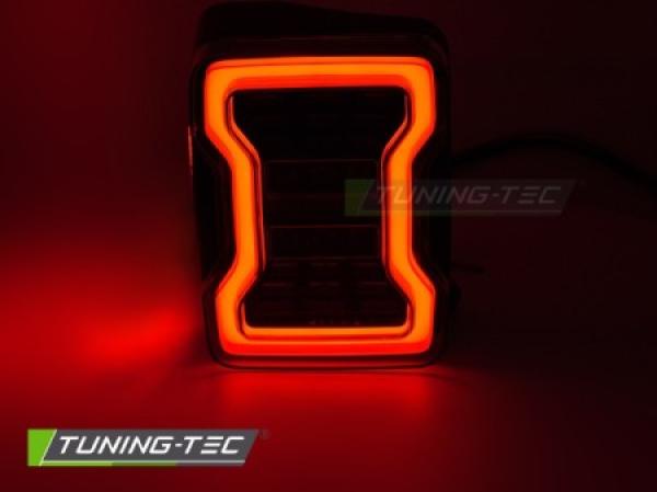 LED Lightbar Rückleuchten passend für Chrysler Jeep Wrangler JK ab 2007 Smoke dynamischen Blinker