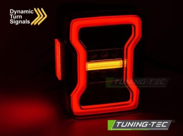 LED Lightbar Rückleuchten passend für Chrysler Jeep Wrangler JK ab 2007 Smoke dynamischen Blinker