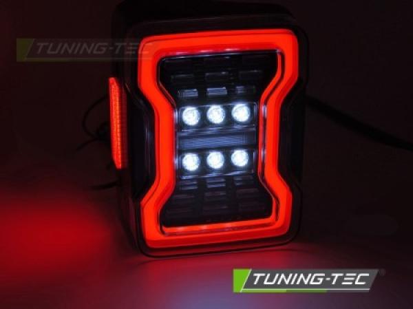 LED Lightbar Rückleuchten passend für Chrysler Jeep Wrangler JK ab 2007 Smoke dynamischen Blinker