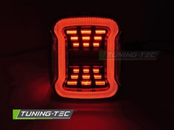 VOLL LED Upgrade Design Rückleuchten Set passend für Chrysler Jeep Wrangler YJ 91-96 / TJ 96-06 schwarz/weiß dynamisch
