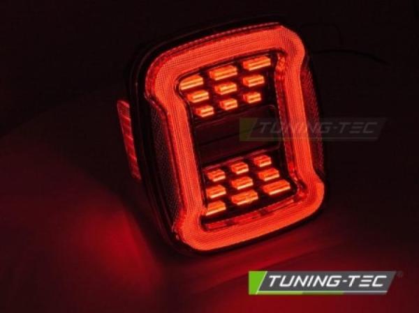 VOLL LED Upgrade Design Rückleuchten Set passend für Chrysler Jeep Wrangler YJ 91-96 / TJ 96-06 schwarz/weiß dynamisch