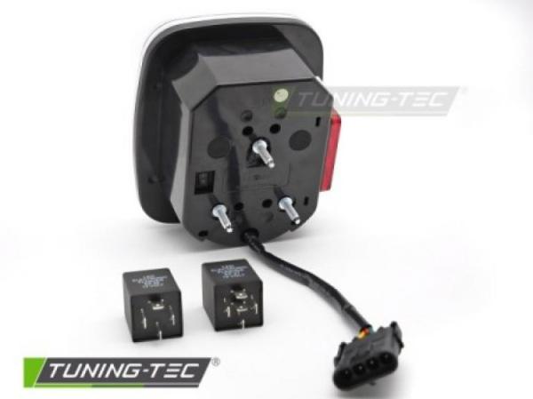 VOLL LED Upgrade Design Rückleuchten Set passend für Chrysler Jeep Wrangler YJ 91-96 / TJ 96-06 schwarz/rauch dynamisch