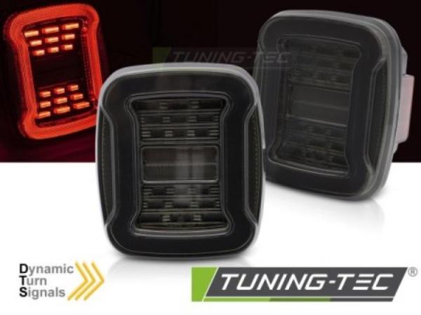 VOLL LED Upgrade Design Rückleuchten Set passend für Chrysler Jeep Wrangler YJ 91-96 / TJ 96-06 schwarz/rauch dynamisch