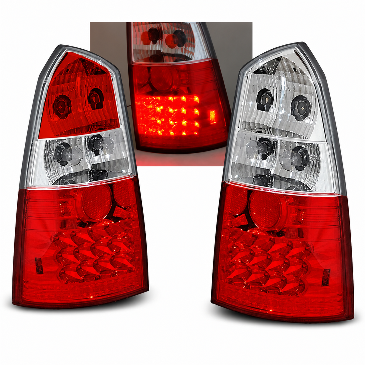 LED Rückleuchten passend für Ford Focus MK1 10/1998–10/2004 Kombi Rot/Weiß