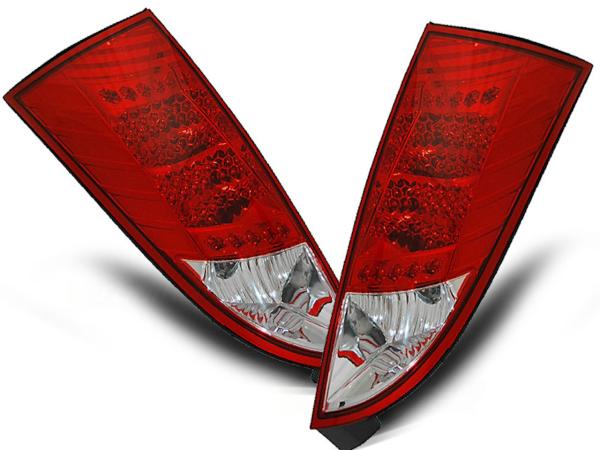 LED Rückleuchten passend für Ford Focus MK1 Bj. 98-04 Rot/Chrom