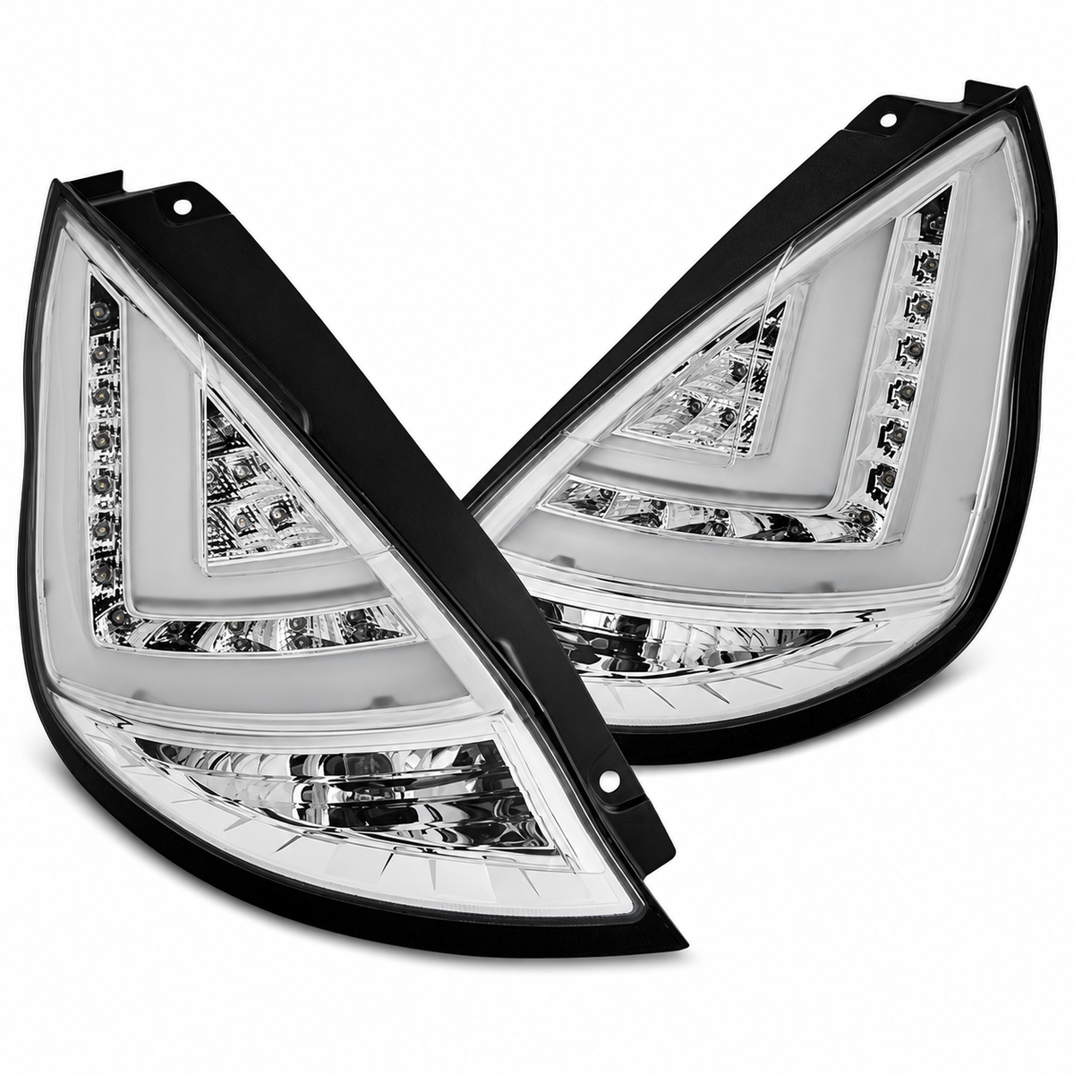LED Rückleuchten passend für Ford Fiesta MK7 2008–2012 HB Chrom