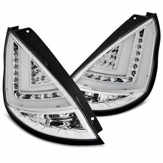LED Rückleuchten passend für Ford Fiesta MK7 2008–2012 HB Chrom