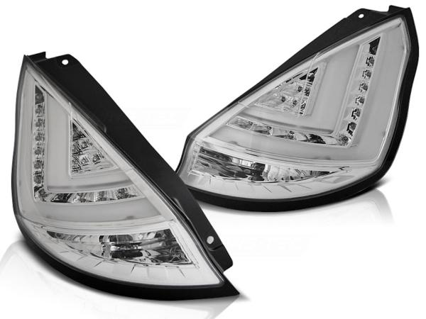 LED Lightbar Rückleuchten passend für Ford Fiesta MK7 Bj. 13-17 Chrom