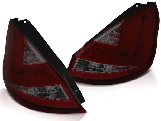LED Lightbar Rückleuchten passend für Ford Fiesta MK7 Bj. 13-17 Rot/Smoke