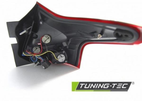LED Lightbar Rückleuchten passend für Ford Focus MK3 Bj. 11-14 Rot/Chrom