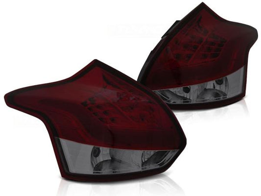 LED Lightbar Rückleuchten passend für Ford Focus MK3 Bj. 11-14 Rot/Smoke