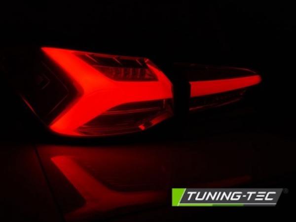 LED Lightbar Rückleuchten passend für Ford Focus MK4 18-21 Rot/Chrom dynamischer Blinker