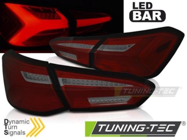 LED Lightbar Rückleuchten passend für Ford Focus MK4 18-21 Rot/Smoke dynamischer Blinker