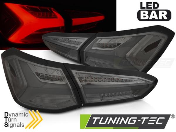LED Lightbar Rückleuchten passend für Ford Focus MK4 Bj. 18-21 Smoke dynamischer Blinker