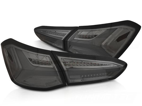 LED Lightbar Rückleuchten passend für Ford Focus MK4 Bj. 18-21 Smoke dynamischer Blinker