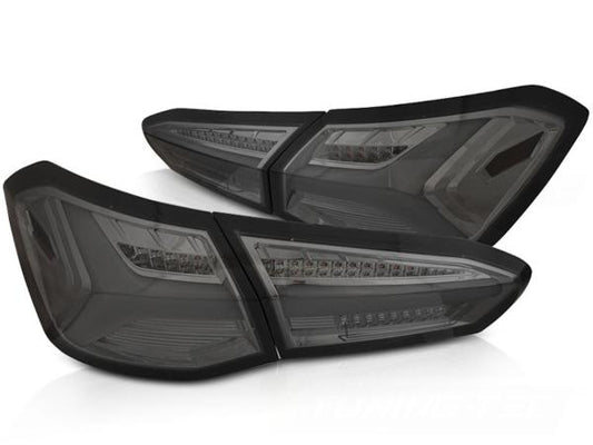 LED Lightbar Rückleuchten passend für Ford Focus MK4 Bj. 18-21 Smoke dynamischer Blinker