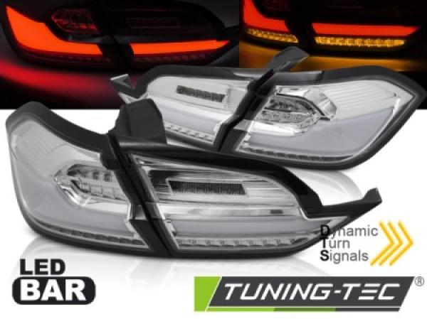 Voll LED Lightbar Rückleuchten passend für Ford Fiesta MK8 Bj. 17-21 Chrom