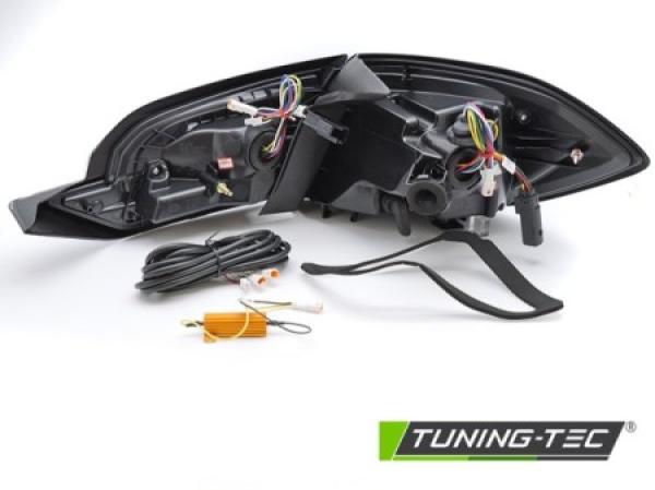 Voll LED Lightbar Rückleuchten passend für Ford Fiesta MK8 Bj. 17-21 Rot/Chrom