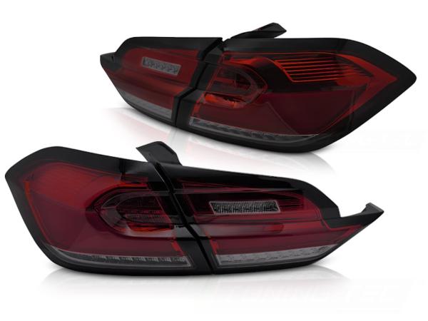 Voll LED Lightbar Rückleuchten passend für Ford Fiesta MK8 Bj. 17-21 Rot/Smoke
