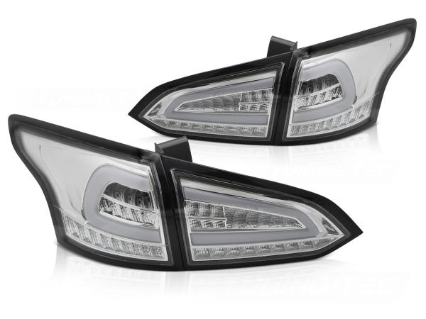 Voll LED Lightbar Rückleuchten passend für Ford Focus MK3 Turnier Bj. 11-18 Chrom
