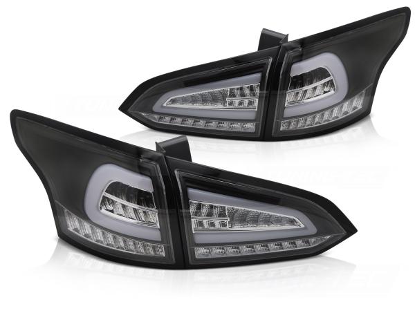 Voll LED Lightbar Rückleuchten passend für Ford Focus MK3 Turnier Bj. 11-18 Schwarz