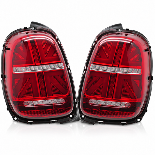 LED Rückleuchten passend für Mini Cooper F55 F56 F57 2014–2017 6-PIN Rot/Weiß dynamisch