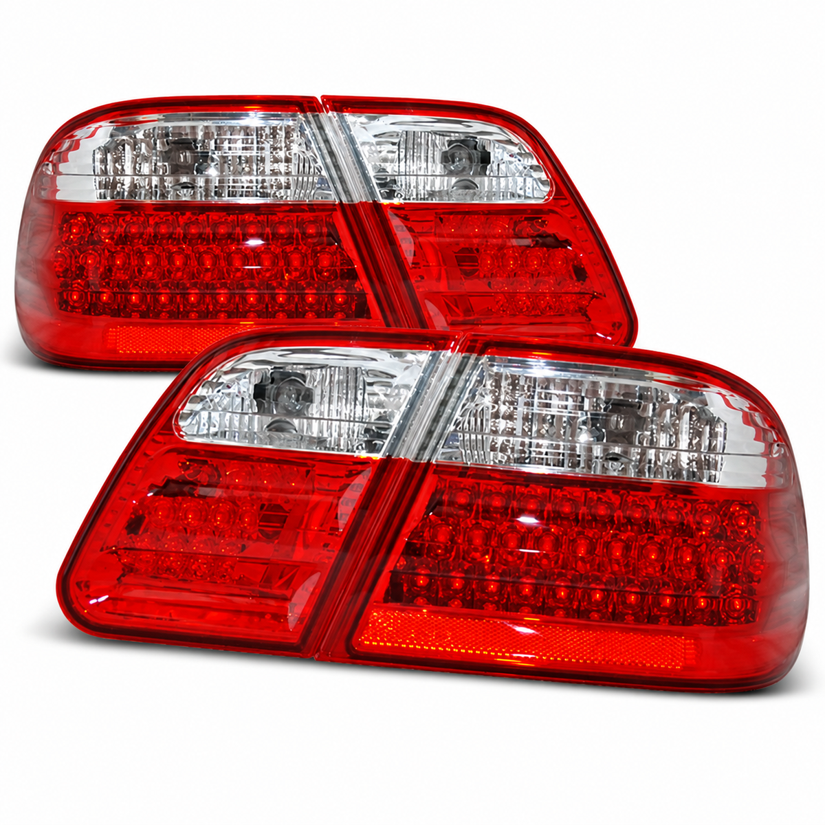 LED Rückleuchten passend für Mercedes-Benz W210 95-03.02 Rot/Weiß