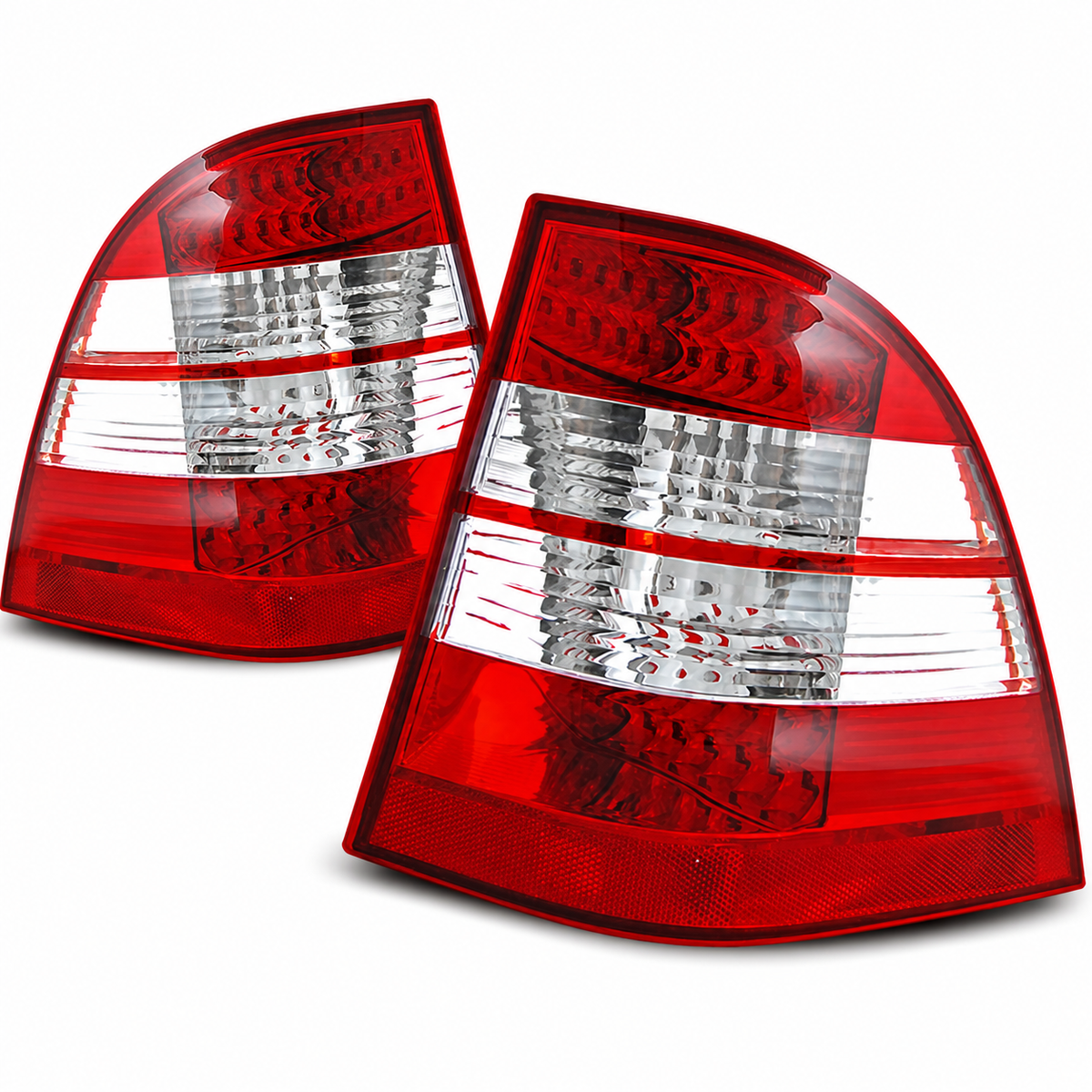 LED Rückleuchten passend für Mercedes-Benz W163 ML M-KLASA 03.98-05 Rot/Weiß