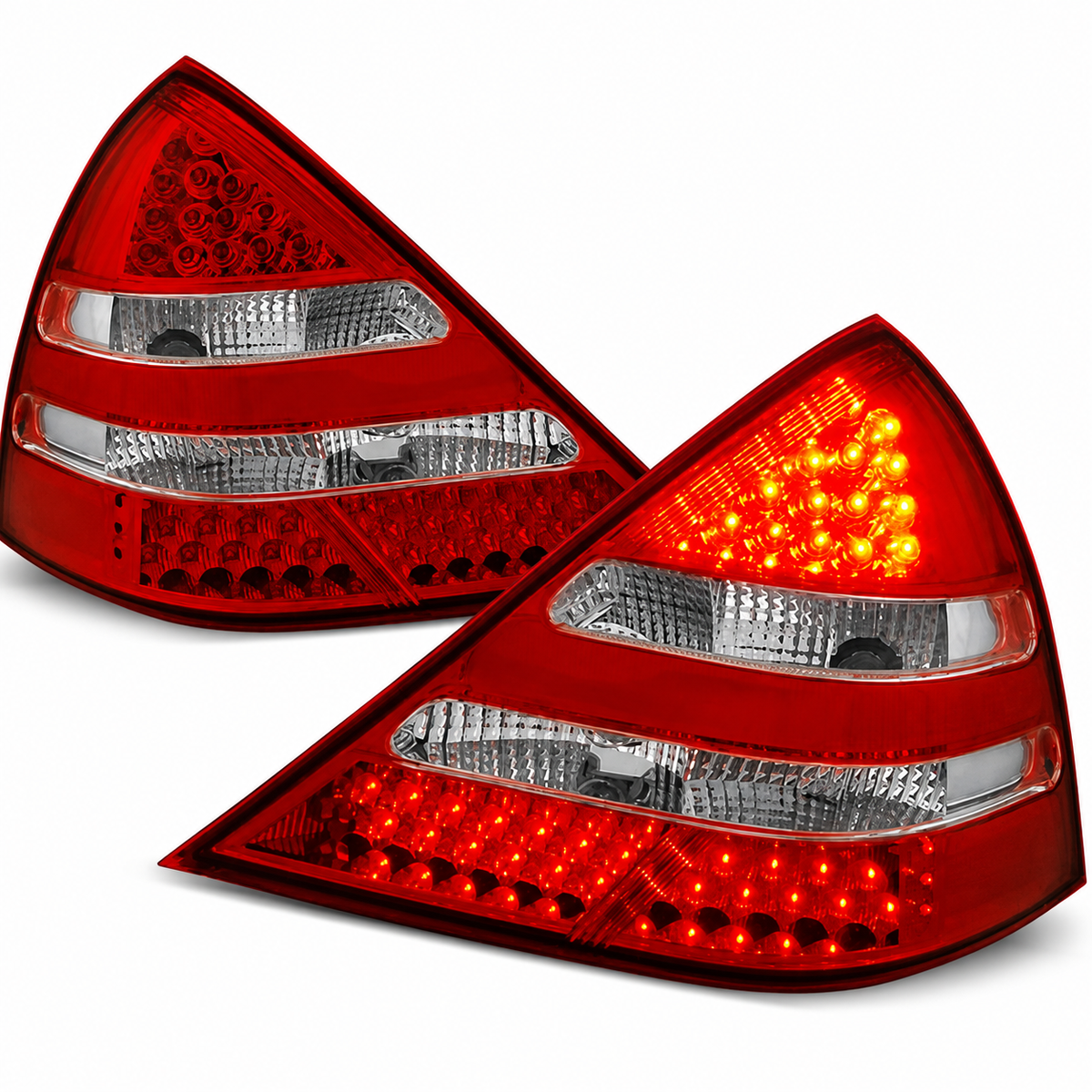 LED Rückleuchten passend für Mercedes-Benz R170 SLK 04.96-04 Rot/Weiß
