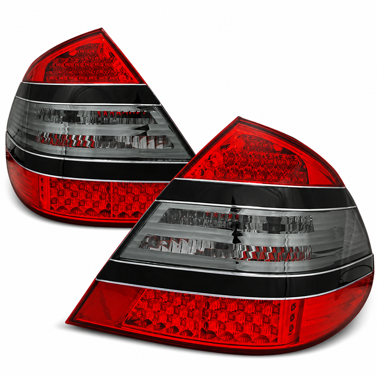 LED Rückleuchten passend für Mercedes-Benz W211 E-KLASA 03/2002–04/2006 Rot/Smoke