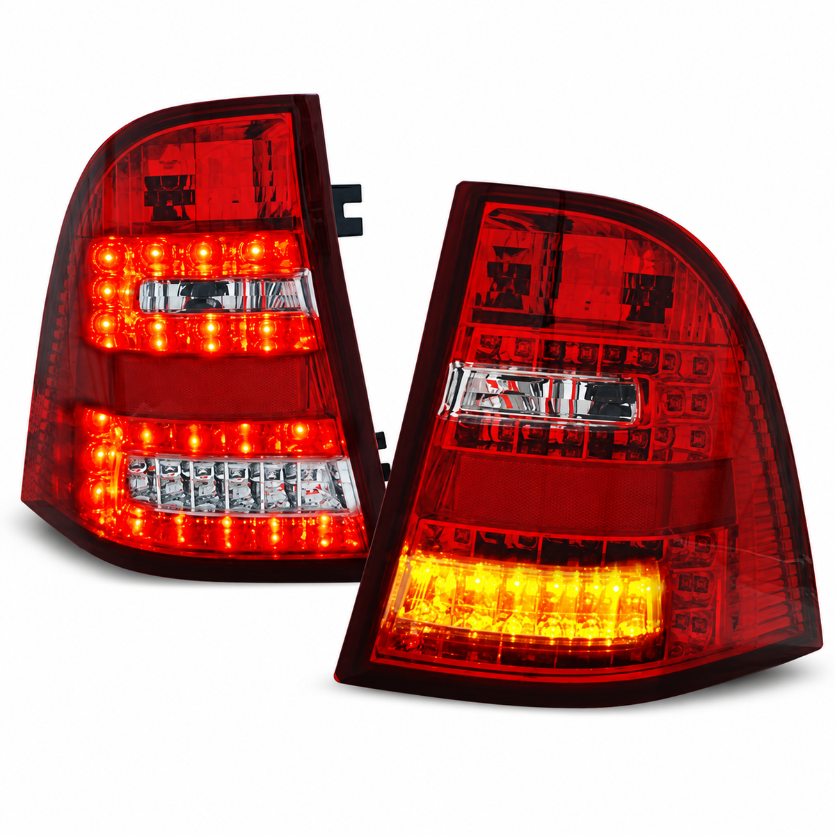 LED Rückleuchten passend für Mercedes-Benz W163 ML M-KLASA 03.98- 05 Rot/Weiß