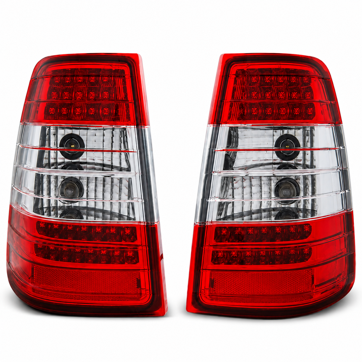 LED Rückleuchten passend für Mercedes-Benz W124 E-KLASA Kombi 09.85-95 Rot/Weiß