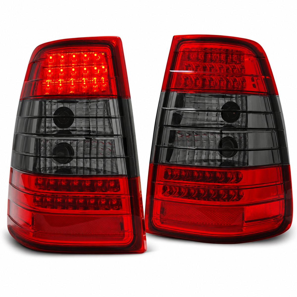 LED Rückleuchten passend für Mercedes-Benz W124 E-KLASA Kombi 09.85-95 Rot/Smoke