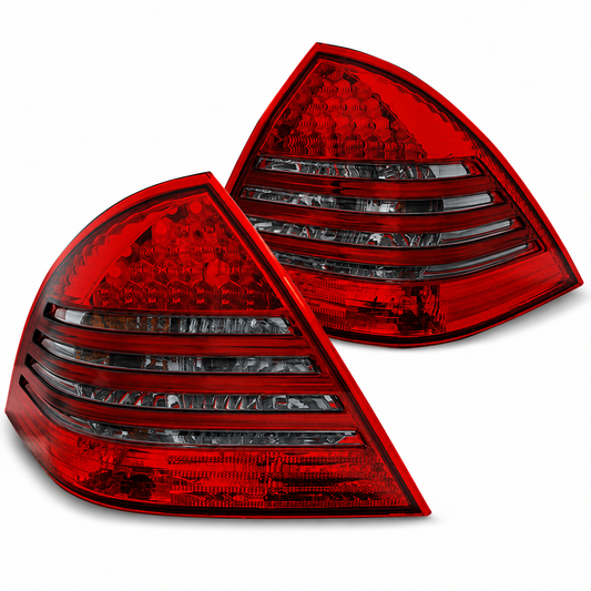 LED Rückleuchten passend für Mercedes-Benz C-KLASA W203 Limousine 2000–2004 Rot/Smoke