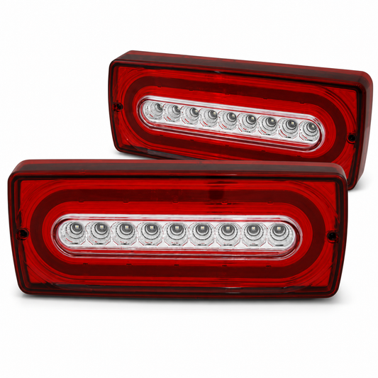 LED Rückleuchten passend für Mercedes-Benz W463 G-KLASA 1990–2012 Rot/Weiß